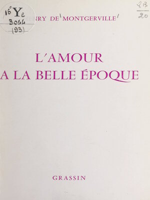 cover image of L'amour à la Belle Époque
